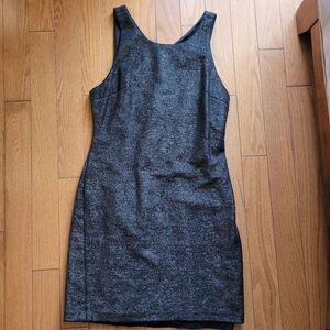 Halston Heritage Metallic Mini Sheath Dress (4)